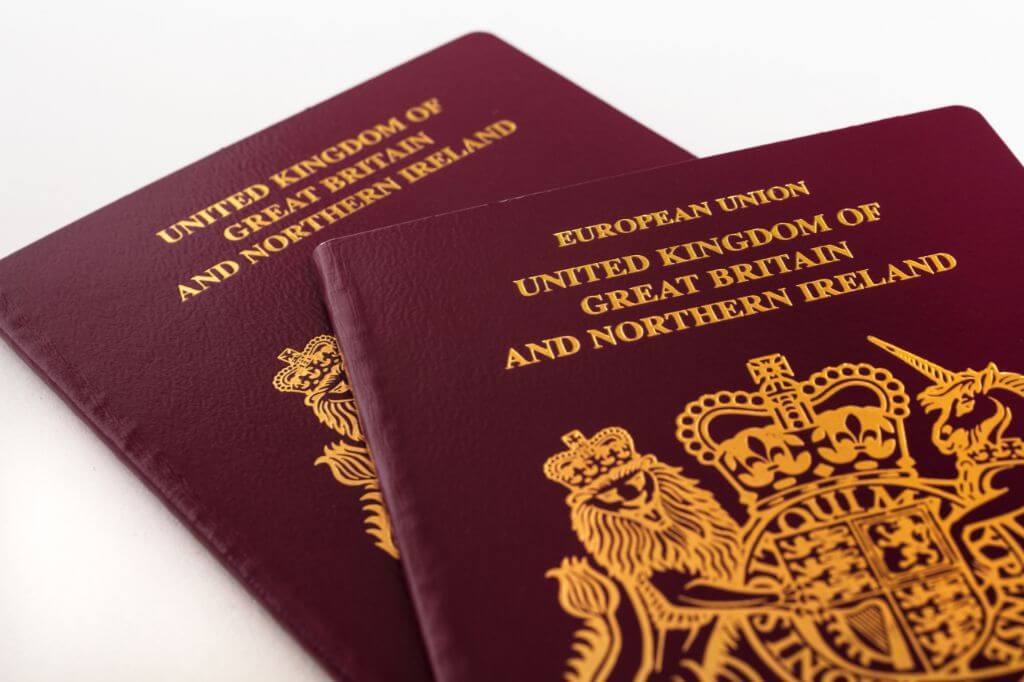 British passports (red)