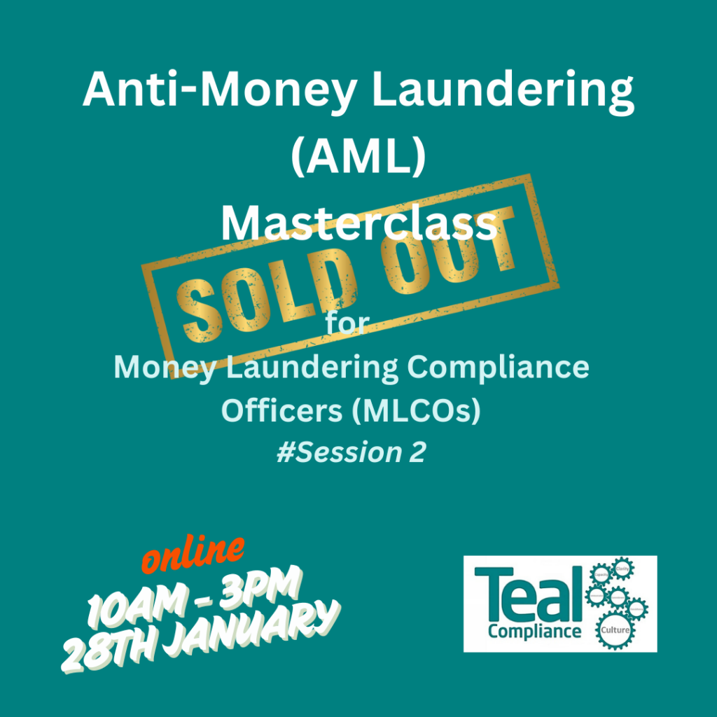 Sold out AML Masterclass for MLCOs 28 Jan