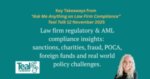 Q&A law firm compliance from 12 November 2025 update from Amy Bell